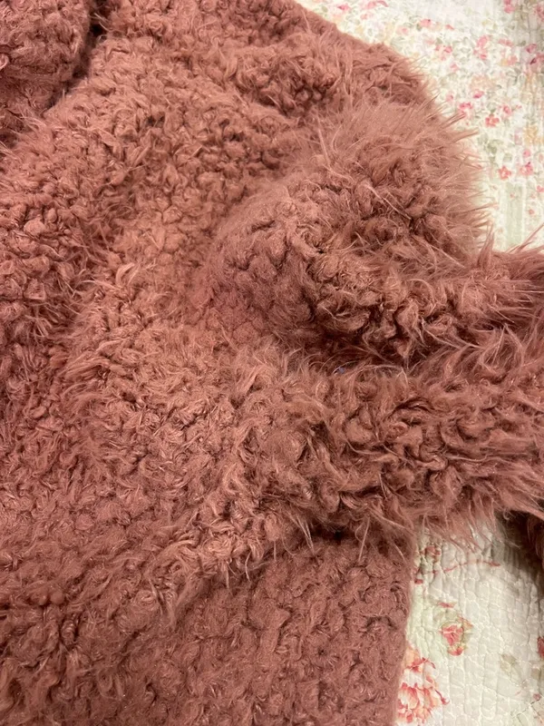 wild fable Rose Mauve Teddy Faux Fur Jacket - Image 5