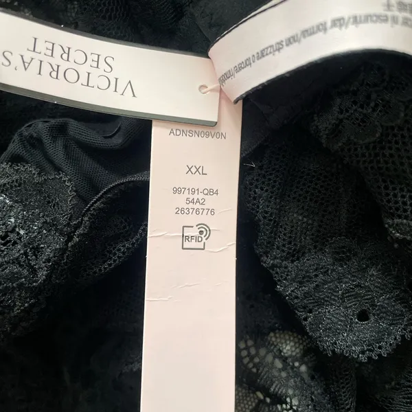 Victoria’s Secret Black Lace Lingerie Body Suit, Long Sleeve, Thong Style, NWT - Image 6