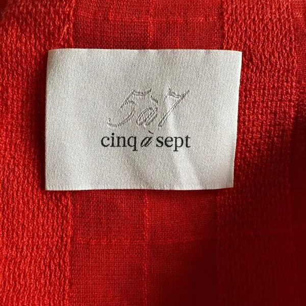 Cinq à Sept Red Puff Sleeve Babydoll Mini Dress M Mediterranean Vacation‎ Resort - Image 6