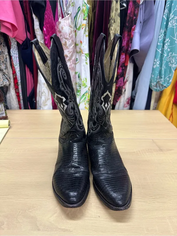 Circle G By Corral Boots Western Black Boots Size 10 EUC - Image 2