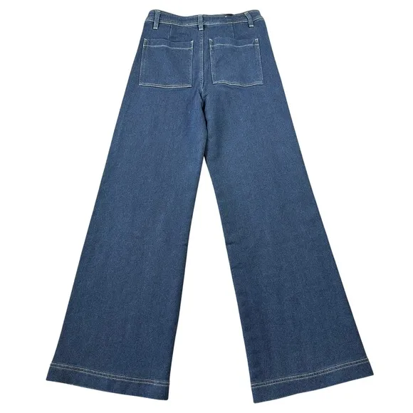 Z Supply Size 25 Rilynn Wide Leg Trouser Jeans Dark Rinse Preppy Casual‎ NEW - Image 7