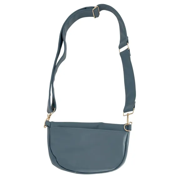 Simply Southern Crescent Sling Bag Blue Faux Leather‎ Crossbody Purse Fanny Pack - Image 7