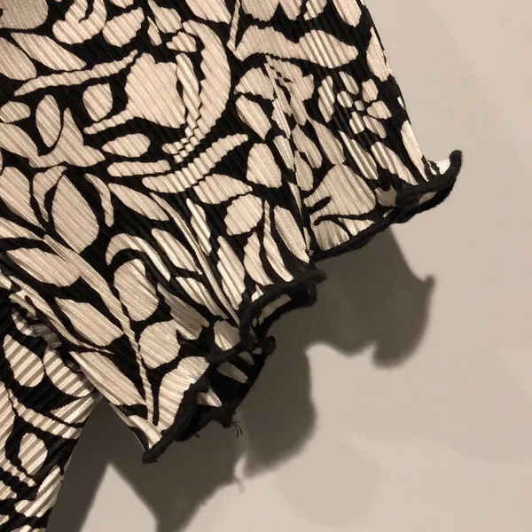 Vintage 90s Connected Apparel Black and White Ruffled Maxi Dress - Image 6