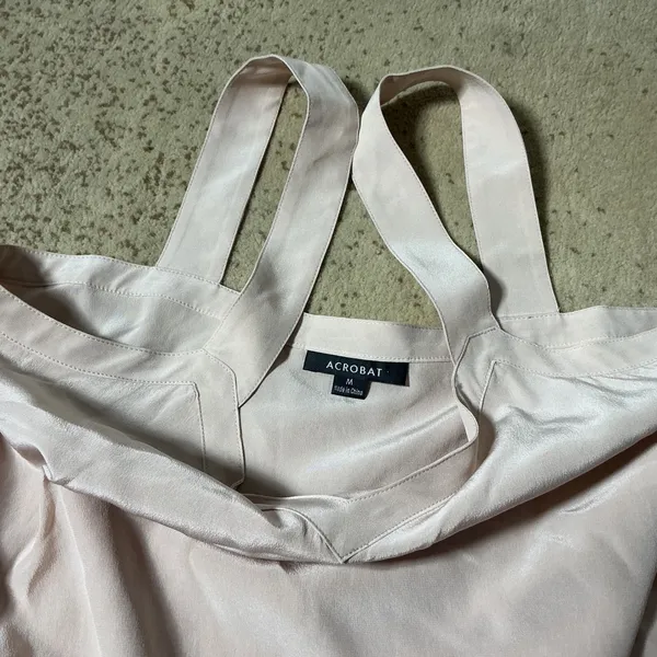 Acrobat‎ Womens Coquette 100% Silk Handkerchief Hem Camisole Top Size M Luxury - Image 4