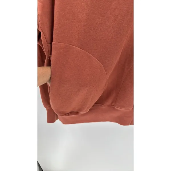 5.11 tactical WREN OVERSIZED FLEECE burnt orange size M mock-neck casual top - Image 3