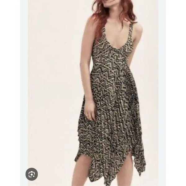 ALC Frank Multicolor Kendall Silk Sleeveless Asymmetrical Lined Sundress Size 8 - Image 3