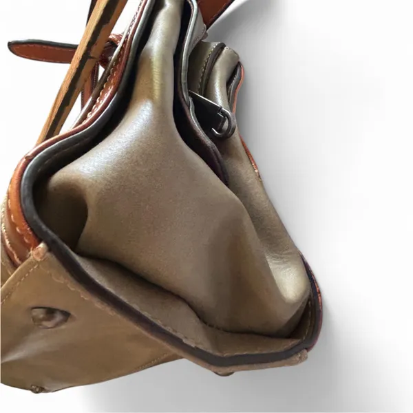 Hema Zhuofan Women's Bag 2tone Brown Leather Shoulder Purse - Image 6
