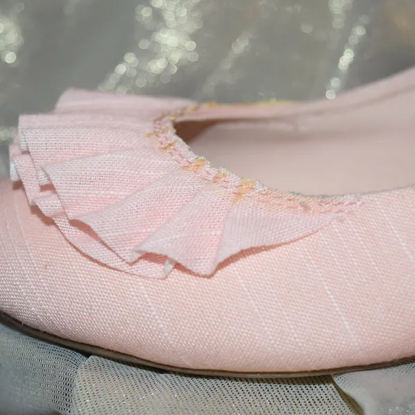 Time & Tru Pale Pink Ballerina Flat Slippers, Size 8.5 - Image 4