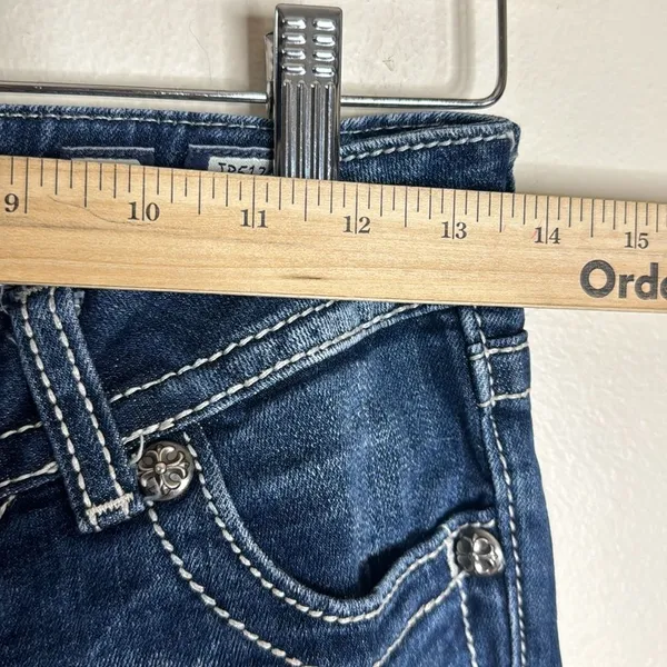 Miss Me ladies bootcut denim jeans‎ with studded bling gem pockets size 27 - Image 8