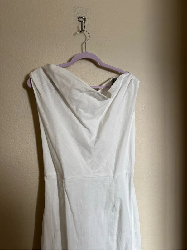 Billie‎ J Lucie Maxi Dress Sz 8 NEW white off shoulder elevated versatile - Image 5