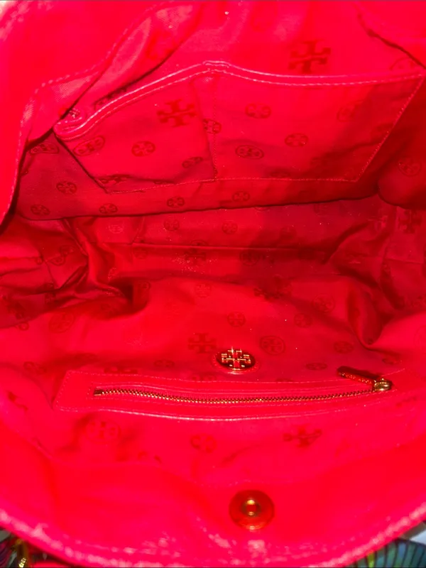 Tory Burch Hot Pink Leather Satchel with Detachable Strap - Image 8