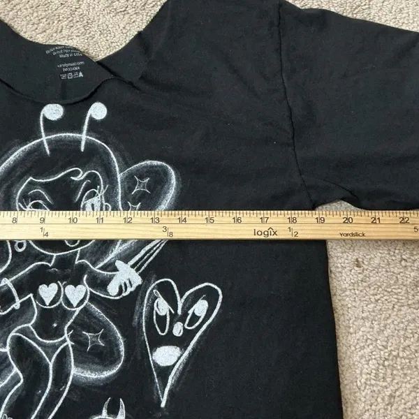 Bichota Official Merch Off Shoulder Graphic TShirt‎ Fairy Bee Design Karol G - Image 4