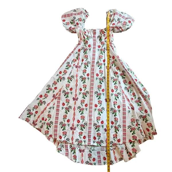 Hill House‎ Matilda Midi Dress Small Botanical Garden Floral Puff Sleeve Cottage - Image 11