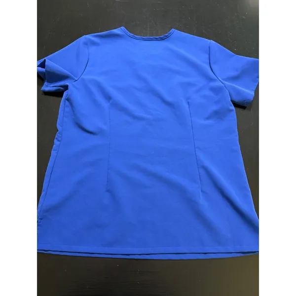 FIGS Technical Collection Royal Blue V-Neck Scrub Top Womens Medium One Pocket - Image 5