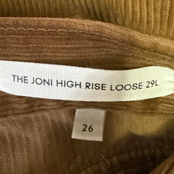 Aritzia Denim Forum The Joni High Rise Loose 29L Brown Corduroy Relaxed Pants 26 - Image 6