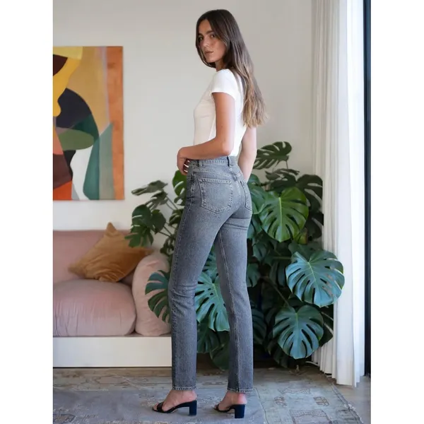 Reformation Liza High Rise Straight Long Jeans Size 28 Palermo Denim‎ - Image 7
