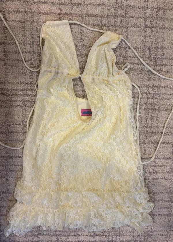 Yellow Edikted Mini Dress - Image 4