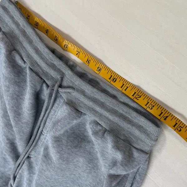 Women’s NEW Heathered Grey Pull On Drawstring Side Pockets Sweatpants Size M #26 Gray Size M - Image 5