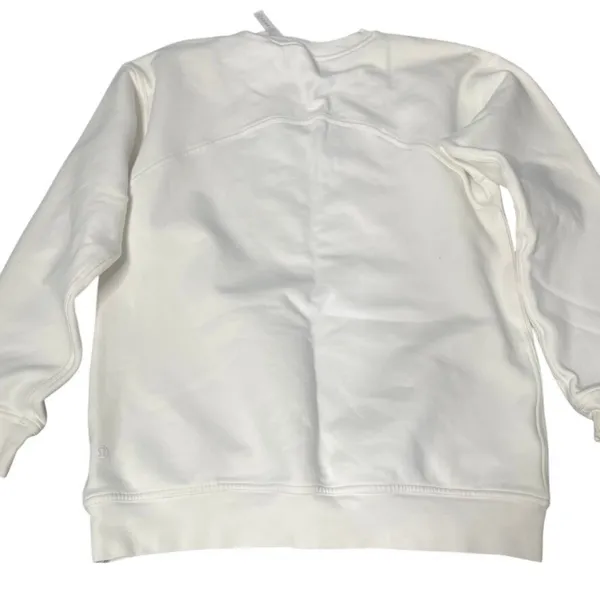 Lululemon All Yours Crewneck Graphic Sweatshirt White Opal Women Size 8 Pullover - Image 5