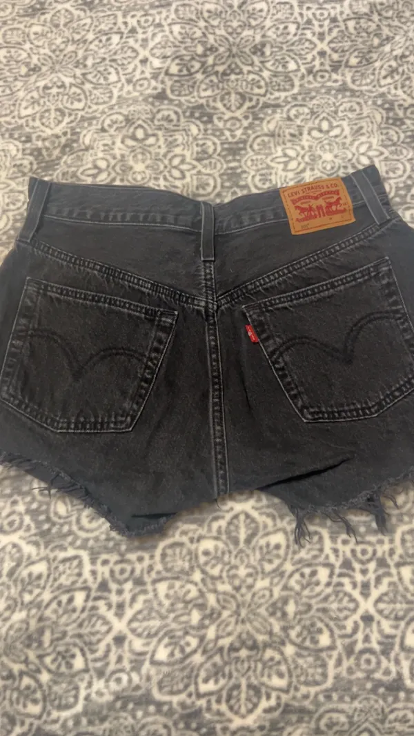 Black Levi’s 501 Denim Shorts - Image 2