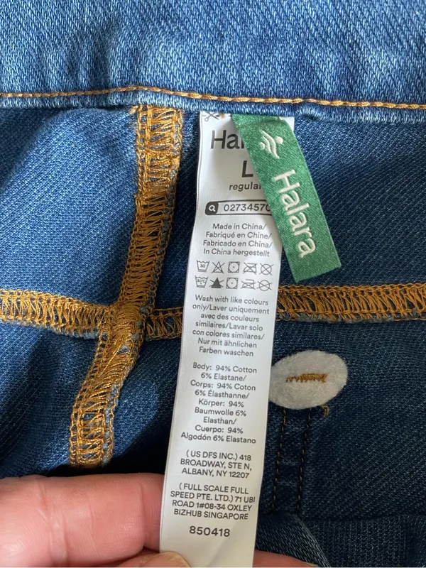 Halara Flex™ High Waisted 7/8 Straight Leg Casual Jeans with Pockets Size Large - Image 6