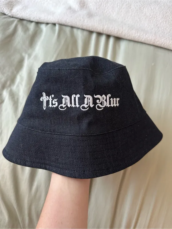 'It's All A Blur' Drake Exclusive Black Embroidered Bucket Hat - Image 2