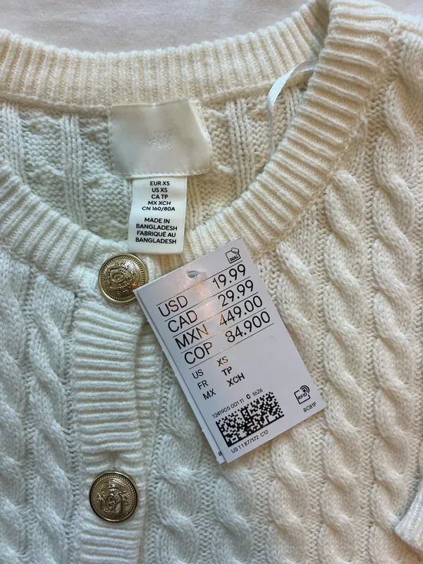 H&M Cream Sweater Top - Image 2