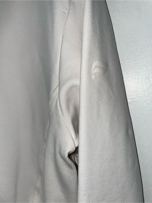 Fabletics White Hoodie Women Medium Pullover Athletic Gym Minimal - Image 2