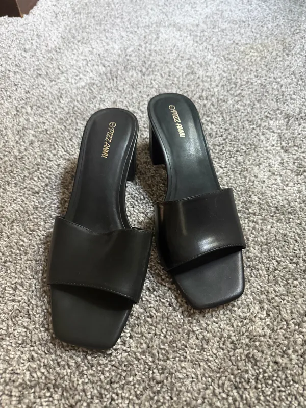 Chunky open toe heels Black Size 7 - Image 2