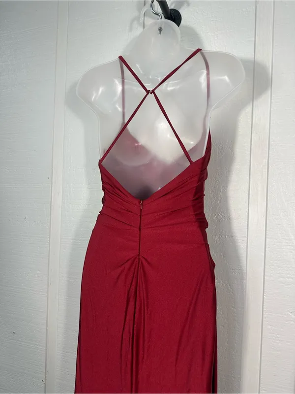 La Femme Red Spaghetti Strap Dress Size 2 NWT - Image 9