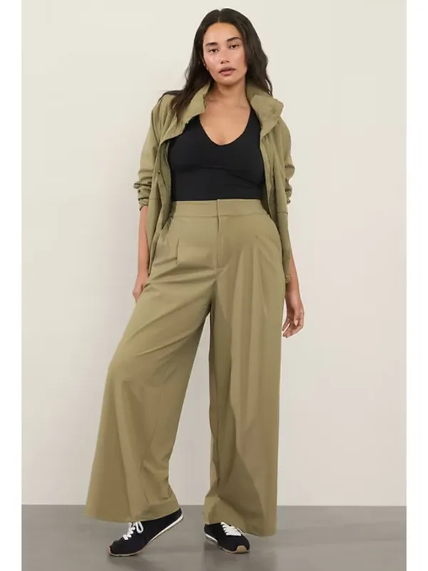 New Athleta Size 8 Pinnacle Trouser Olive Branch Green Regular - Image 7