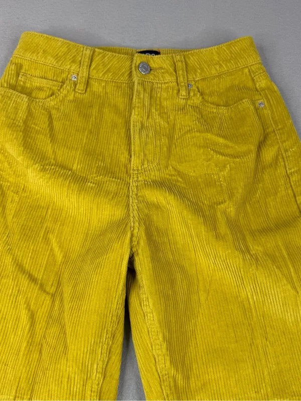 BDG Urban Outfitters Corduroy Mom Pants Womens 26 Mustard Yellow High Rise Y2K - Image 2