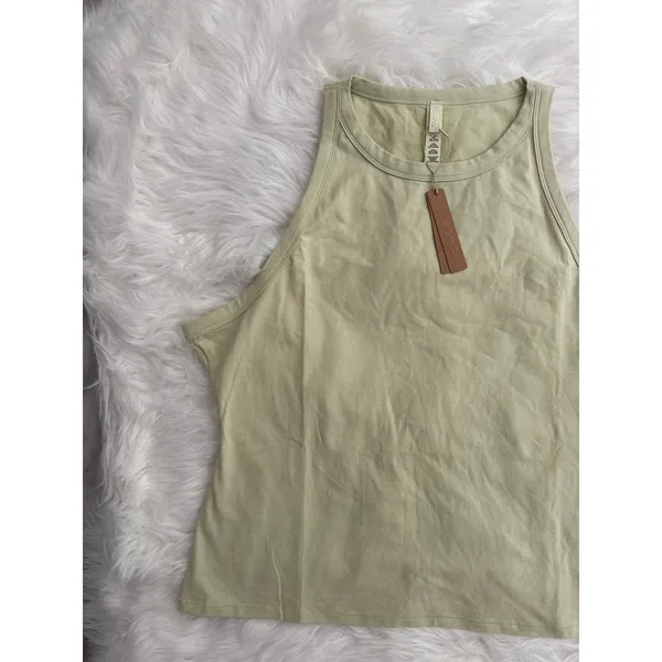 Skims Cotton Jersey High Neck Tank Pistachio Size 4X - Image 3