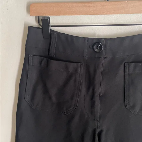 Quince Ultra-Stretch Ponte Cropped Wide Leg Pants - Image 9