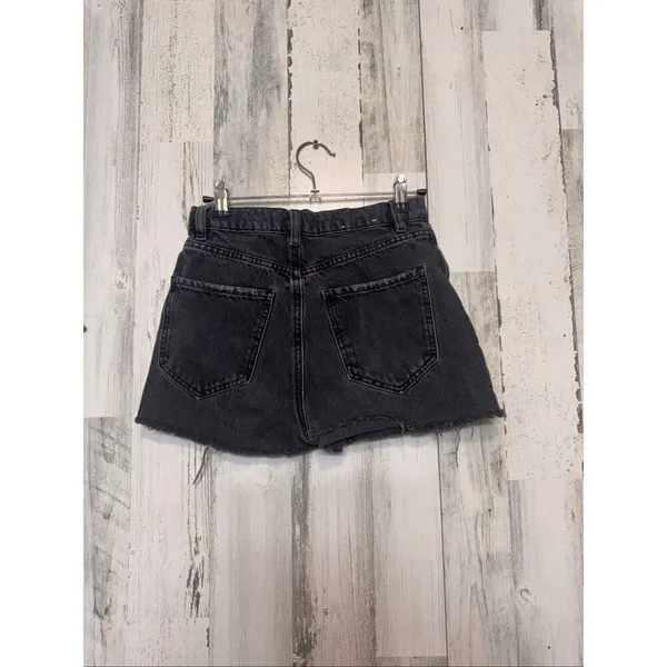 Garage Denim Distressed Jean Shorts Womens 0 24 Faded Black Raw Hem Cutoffs - Image 3