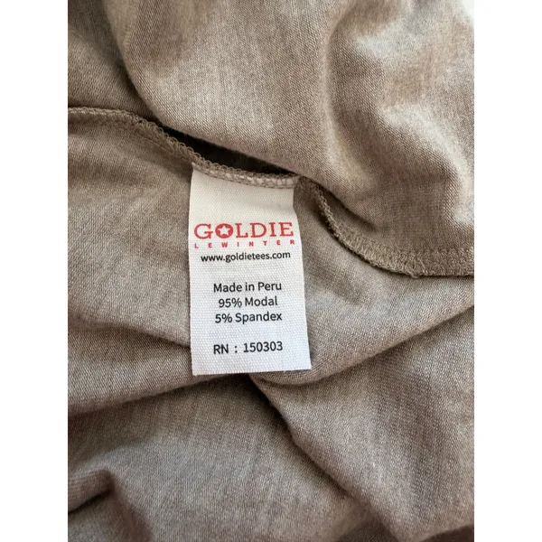 Goldie Lewinter Womens Ribbed Modal Midi Slip Dress Taupe Brown Size‎ M - Image 5