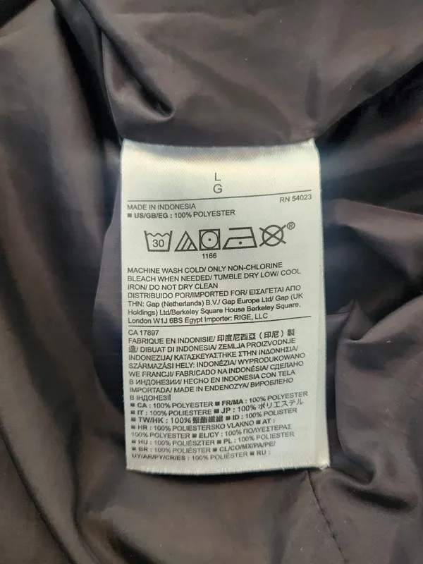 Banana Republic Womens Black Utility Jacket Size Large Flaw - Image 11