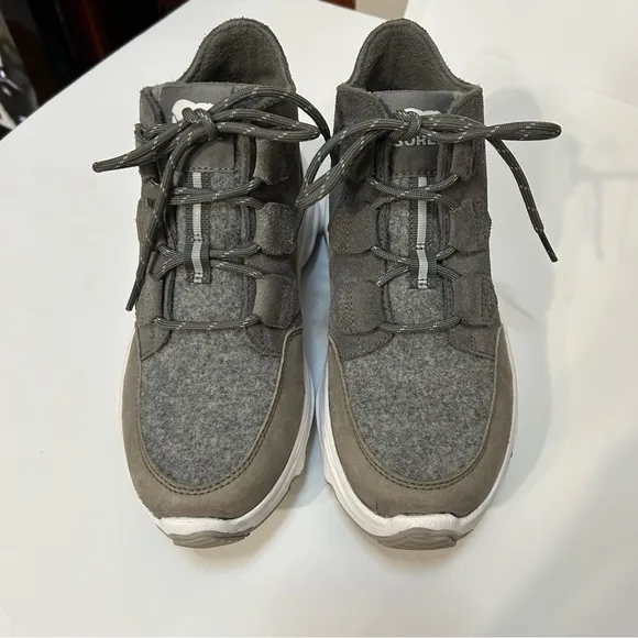 Sorel Kinetic Breakthru Caribou Suede Boot in Quarry and Sea Salt - Image 2