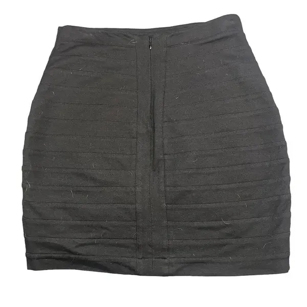 Express Design Studio Women's‎ Size 6 Black Ribbed High Waist Mini Pencil Skirt - Image 3