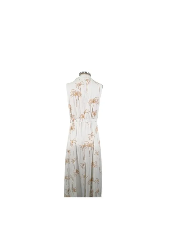 Petal & Pup Linen Blend Palm Midi Dress Size Medium - Image 8