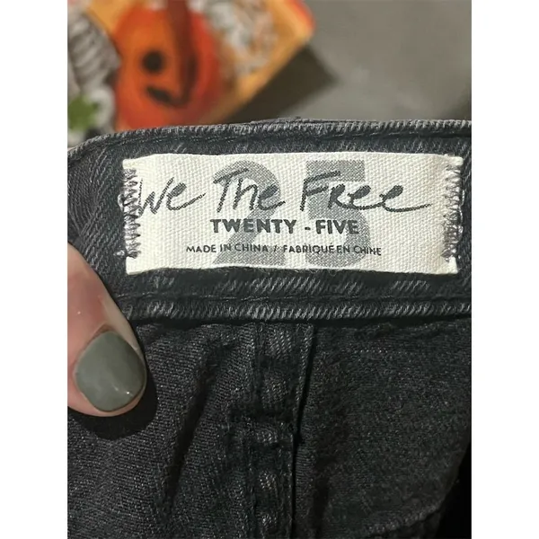 Free People We The Free Women's Black Denim Mini Skirt Size 4 Casual - Image 6