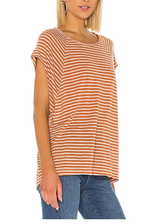 NWT Free People Halo Stripe Tee in Copper - Image 4