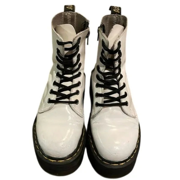 Dr Martens White Jadon Leather Boot Unisex Size 5W 4M EU36 - Image 3