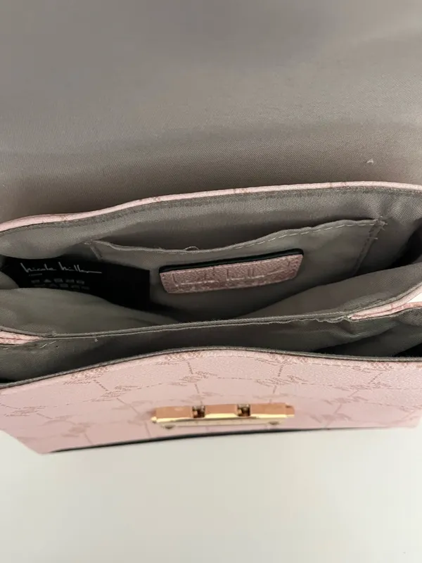 Nicole Miller Pink Mini Crossbody Purse - Image 4