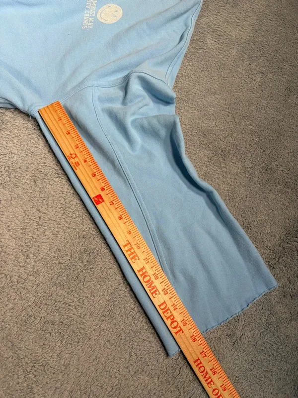 Aerie Light Blue smiley company Crewneck Sweatshirt small - Image 7