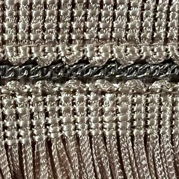 Zara Fringe Mini Dress Women Small Champagne Gold Flapper Chain Detail NWT - Image 12