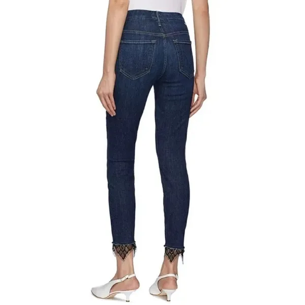 MOTHER High Waisted Looker Dagger Ankle Fray Lace - Image 2
