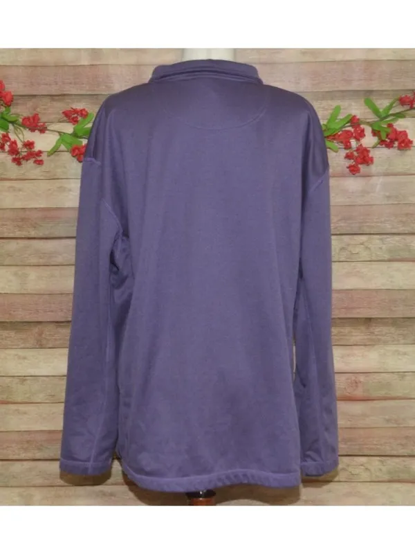 LSU Tigers Knights Apparel Unisex XL Purple 1/4 Zip Pullover Fleece NCAA - Image 7