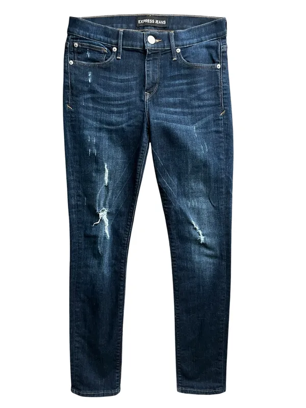 Express super skinny mid rise dark wash jeans - Image 7