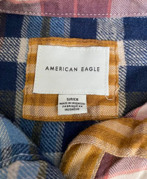 American Eagle Cropped Flannel - Image 2